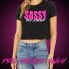 Sassy But Strong Women's Flowy Crop Tee Black/Pink (PRE-ORDER ONLY) Photo 1
